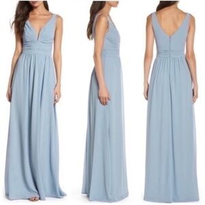 Dusty Light Blue Chiffon Dress